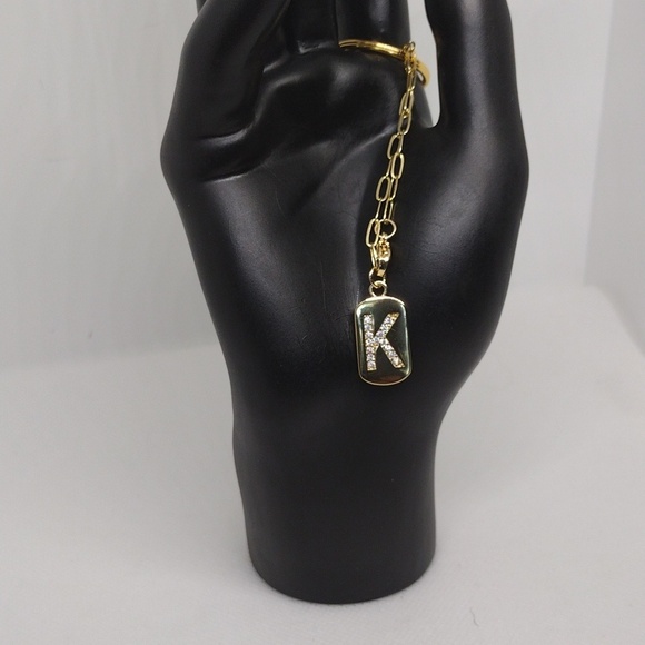 None Accessories - Elegant Gold Keychain with Stylish ‘K’ Pendant – Perfect Gift